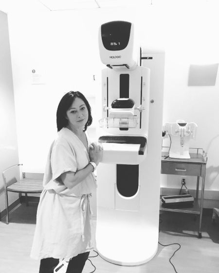 Shannen Doherty posted picture of herself receiving a mammogram back in 2018.